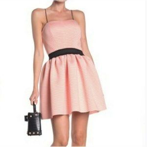 LOVE..ADY STRIPED SLEEVELESS FIT & FLARE DRESS